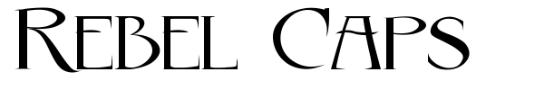 Rebel Caps font preview